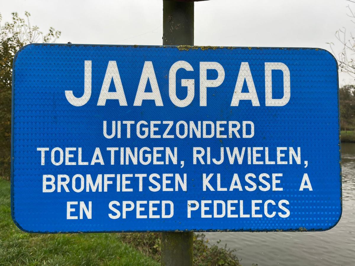 Verkeersbord jaagpad