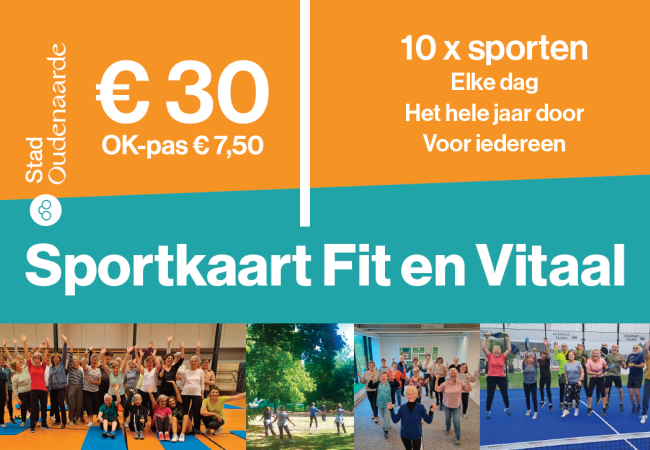 Kom sporten aan 3,50 per keer met de Sportkaart Fit en Vitaal Oudenaarde