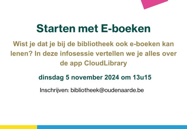 Starten met E-boeken © bib